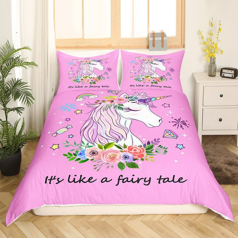 Unicorn sheet top set twin