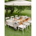 thumbnail image 3 of Outdoor Tablecloth with Umbrella Hole and Zipper, Fall Pumpkins Rectangle Table Cloth 54x80 Inch Waterproof Tablecloth, Thanksgiving Country Flower Leaf on Linen Picnic Table Cover for Patio Camping, 3 of 7