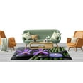 thumbnail image 2 of Purple Orchid Rugs, Black Stones Rugs, Modern Rugs, Modern Rugs Home Decor Rugs, Purple Orchid Bamboo Grove Rug, Bedroom Rugs, Home Decor, 1.7'x2.3' - 50x70 cm, 2 of 7