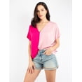 thumbnail image 5 of Blusa bicolor con cuello V, 5 of 5