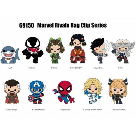 3D Figural Foam Bag Clip Marvel: Rivals Series 1 Mystery Pack (1 RANDOM Figure)