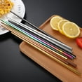 thumbnail image 7 of Walbest 1 Pair High Quality Stainless Steel Anti-scalding Chopsticks, Dishwasher Safe Metal Chopsticks - Easy to Use - Square Lightweight Chop Sticks, 7 of 7