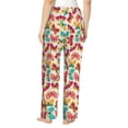 thumbnail image 3 of Xecao Colorful Butterflies Women's Straight Lounge Pajama Pants: The Epitome of Relaxed Sleepwear, 3 of 9