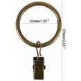 thumbnail image 2 of 40pcs Curtain Rings with Clips 32mm Curtain Rings with Clips Bronze Metal Curtain Rings Curtain Hooks Curtain Clips for Curtain Rod Metal Rod, 2 of 5