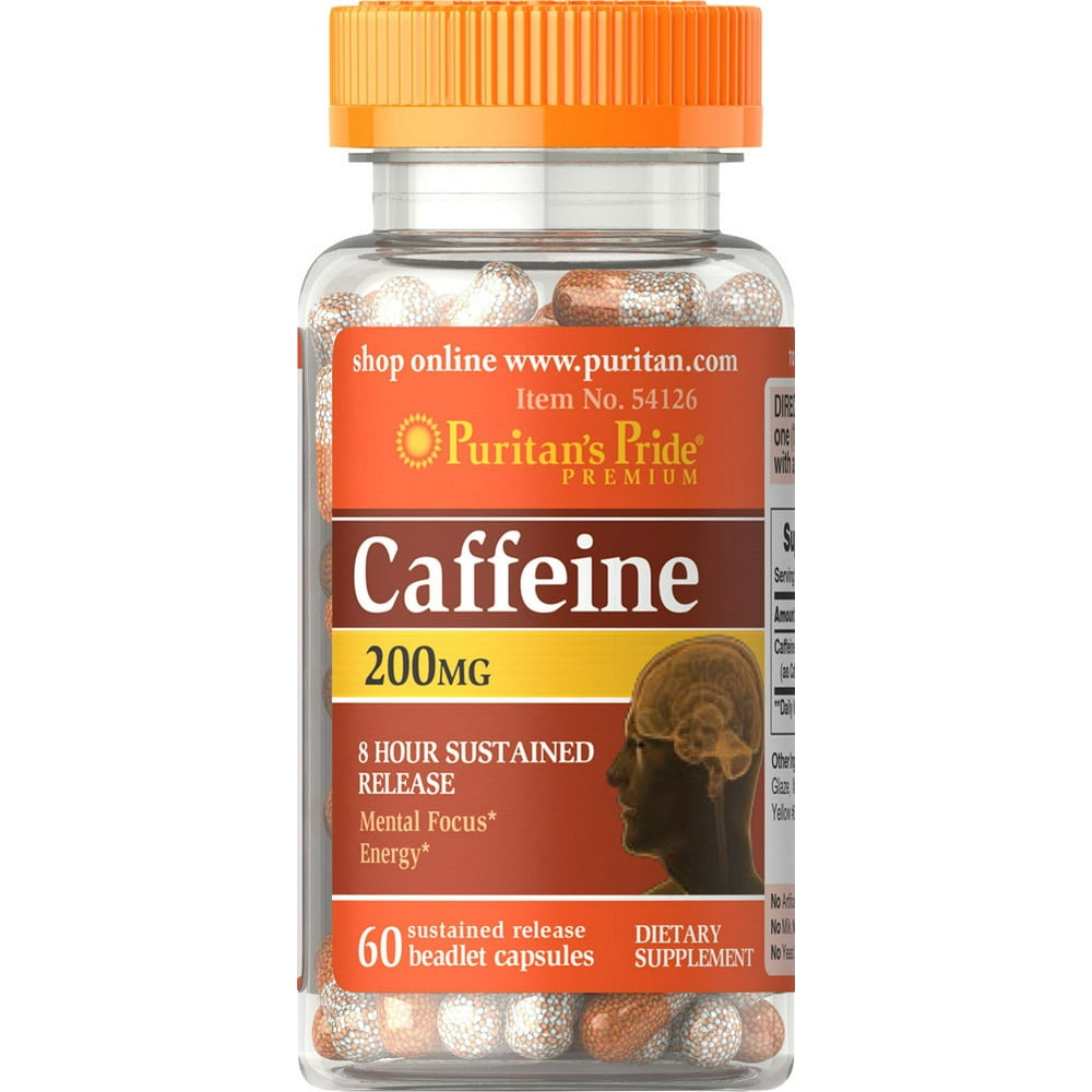 Puritan s Pride Caffeine 200 Mg 8 Hour Sustained Release Walmart 