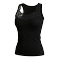 thumbnail image 4 of BUIGTTKLOP Lace Camisole Tank Tops for Women V Neck Wide Strap Soft Ribbed Lace Trim Sleeveless Summer Cami Shirt, 4 of 4