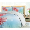 thumbnail image 5 of Ambesonne Gerber Daisy Duvet Cover Sets, Petals on Bokeh, 2-Queen, Coral and Multicolor, 5 of 7