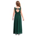 thumbnail image 2 of Oyolan Robe Longue d'Été pour Fille, Dos Nu, Maxi, Mariage, Fête, Concours, Robe de Bal, Vert Armée, 10, 2 of 7