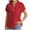 Red, variant on Uaswgudfs Women's Loose Fit V-Neck Tops - Summer Lightweight Dressy Shirt for Going Out & Casual, Crinkle Texture Blouse with Flowy Sleeve