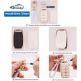 thumbnail image 4 of Key Fob Cover Compatible with Fit for Ram Dodge 1500 2500 3500 2019 2020 2021 2022 2023 2024 5 Button Smart Key Case Shell with Keychain Case Holder Protector,1,white, 4 of 6