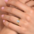 thumbnail image 4 of Gem Stone King 10K Two Tone Gold White Moissanite Engagement Ring for Women | 0.57 Cttw | Emerald Cut 6X4MM | Gemstone Birthstone | Size 7, 4 of 7