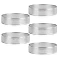 thumbnail image 1 of 5Pcs Circular Tart Rings with Holes Stainless Steel Fruit Pie Quiches Cake Mousse Mold Kitchen Baking Mould 7cm, 1 of 8