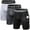 Black+Gray+White, variant on LANBAOSI 3 Pack Men Compression Shorts with Pocket Athletic Running Workout Underwear Size M