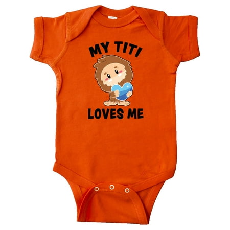 

Inktastic Cute Bigfoot My Titi Loves Me Gift Baby Boy Bodysuit