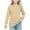 Beige, variant on Girls Cotton Soft T Shirt Crew Neck Long Sleeve Gradient Color Pullover Tops Fall Spring Yellow 11 Years