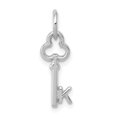 thumbnail image 1 of 14k Or Blanc Délicate Lettre K Initiale Nom Monogramme Collier Pendentif Pendentif, 1 of 6