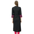 thumbnail image 4 of Phagun Womens Rayon Straight Tunic Kurta Open Front Kurti Mandarin Collar Indian Top, 4 of 8