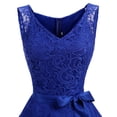 thumbnail image 6 of Dressystar Women Floral Lace Knee-Length Bridesmaid Dress Female Short Swing Party Dress, 6 of 7