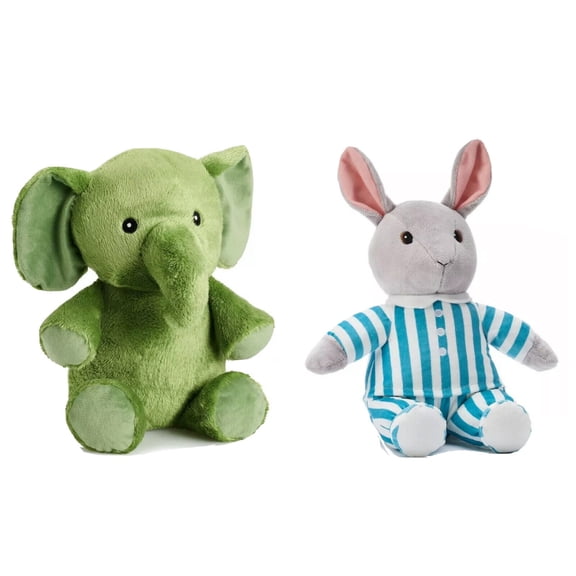 Goodnight Moon Bunny & Grandpa Green Elephant Set Plush Dolls 12” ’s Gift New