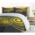 thumbnail image 5 of Ambesonne Black Duvet Cover Set, Street Inner Circle, 2-Calking, Charcoal Grey and Black, 5 of 7