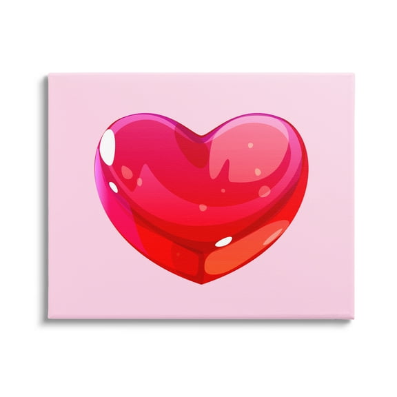 Stupell Industries Red Gummy Heart Food & Beverage Painting Gallery Wrapped Canvas Art Print Wall Art, 30 x 24