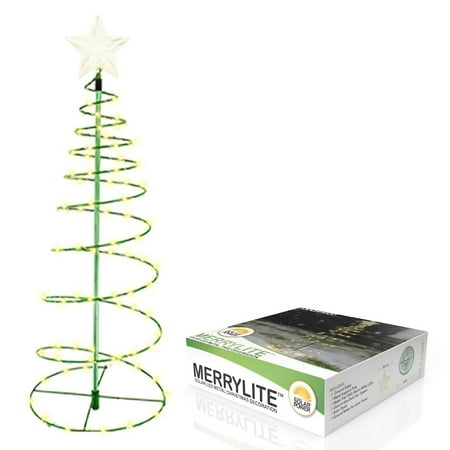 Solar Metal LED Christmas Tree Decoration Light - Warm