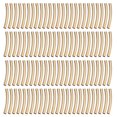 thumbnail image 1 of Uxcell 100 Pcs Tubos de Cuentas, Cuentas de Fideos Curvados de 3x25mm, Cuentas Sueltas, Cuentas Espaciadoras para Aretes, Collares, Pulseras, Colgantes, Manualidades de Bricolaje, Dorado Claro, 1 of 6