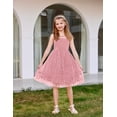 thumbnail image 3 of Arshiner Girls Pink Dress Party Tulle Casual Fancy Spring Birthday Sleeveless Toddler Sundress Star, 3 of 6