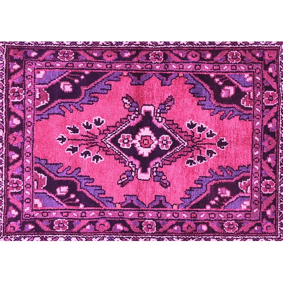 Ahgly Company Indoor Rectangle Medallion Pink Traditional Area Rugs, 2' x 3'