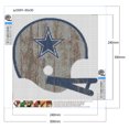 thumbnail image 2 of Pintura de diamante 5D DIY taladro redondo completo Dallas Cowboys Kit decoración del hogar (sz3091), 2 of 9