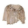 thumbnail image 2 of PrettyGuide Women's 1920s Shawl Beaded Sequin Deco Evening Cape Bolero Flapper Cover up, One Size, 2 of 5