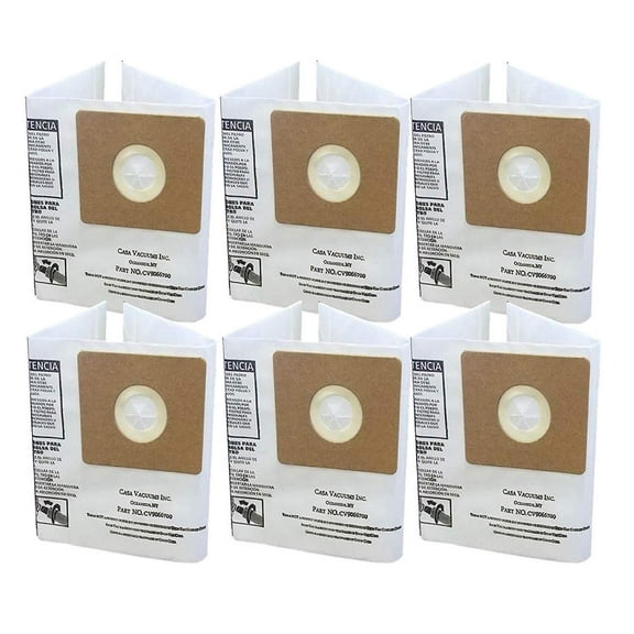 CASA VACUUMS replacement for Shop-Vac Type A Bags, compatible to 9066700 1.5-Gallon All Around Collection Bag, 6-Pack
