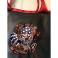 thumbnail image 5 of Skull Faux leather tote bag with seatbelt straps  skull decal, vegan leather handbag, men's tote bag, Father's Day Gift, 5 of 6