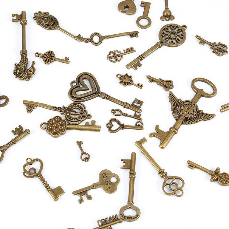 YOUTHINK Vintage Keys,69pcs Assorted Antique Vintage Bronze