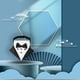 thumbnail image 3 of Bufanda triangular para mascotas de boda de estilo británico, bufanda para perros, collar para perros, toalla para babas para mascotas, rayas blancas y negras, 3 of 5