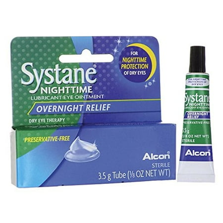 Nighttime Lubricant Eye Ointment, 3.5 g, For use as a lubricant to prevent further irritation or to relieve dryness of the eye By