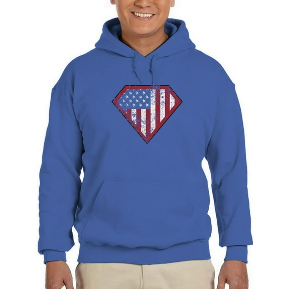 Usa Flag In Geometric Shape Hoodie Men -GoatDeals Designs, Male x-Large