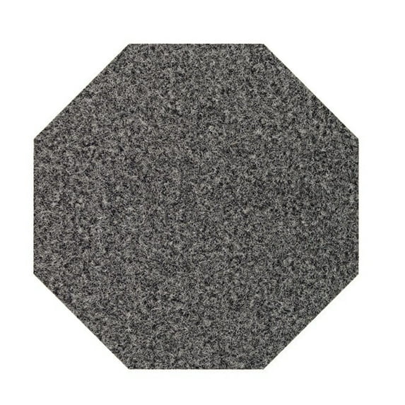 Color world collection pet friendly indoor outdoor area rugs with Rubber Marine Backing for Patio, Porch, Deck, Boat, Basement or Garage with Premium Bound Polyester Edges Grey 10' Octagon