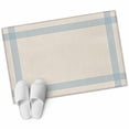 thumbnail image 2 of Blue Striped Bathroom Mats 2x3 FT, Non Slip Small Kitchen Mat, Farmhouse Beige Geometric Minimalist Washable Soft Backed Front Door Throw Rugs Non-Shedding Indoor Outdoor Doormat for Entryway Sink, 2 of 8