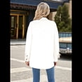 thumbnail image 4 of Camisas de Larga con Botones para Mujer, Blusas de Trabajo de Gran Tamaño con Cuello y Hombros Caídos, Blusa Holgada con Textura Crema L, 4 of 10