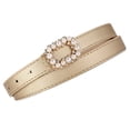 thumbnail image 3 of Cinturón De Mujer Con Decoración De Perlas De Moda Con Hebilla Ajustable, Material De PU Duradero Para Fiesta De Compras Diaria, 3 of 6