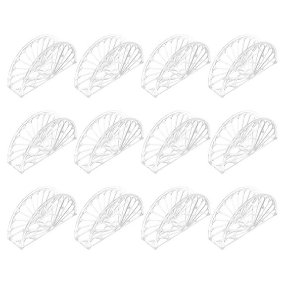 PBPBOX 12Pcs Freestanding Acrylic Napkin Rack Elegant Transparent Stand for Dining Table Decor