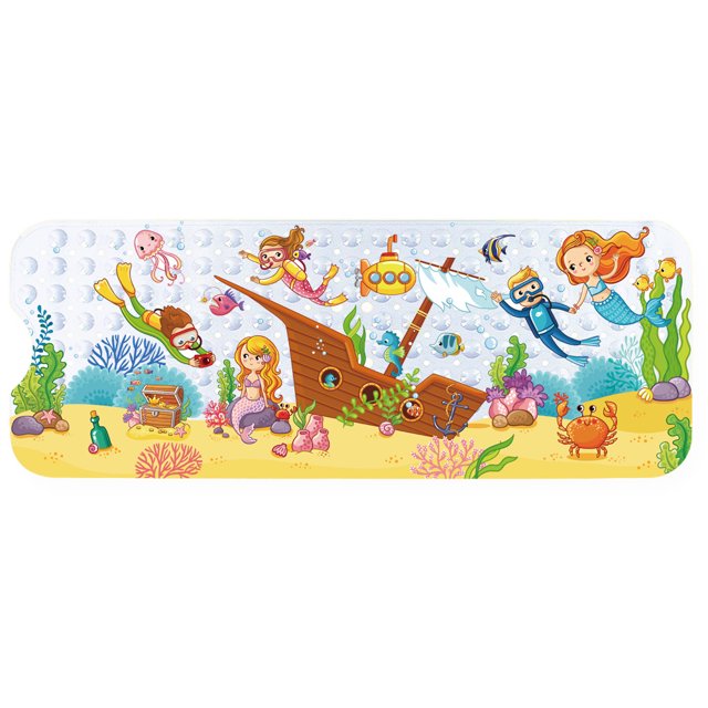 Alfombrilla de baño, alfombrilla de baño antideslizante para niños con 200 ventosas, alfombrilla de baño, antideslizante, lavable a máquina, alfombrilla de ducha Sincero Hogar
