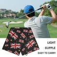 thumbnail image 5 of Yuyamidu The Union Jack Golf Towel Portable Golf Towels Golf Accessories 23.62" x 15.74" Absorbent Coral Velvet Towel Soft Comfortable Fabric for Golf Bags, Cart or Club, 5 of 7
