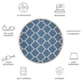 thumbnail image 6 of Safavieh Courtyard Alyssa Geometric Indoor/Outdoor Area Rug, Blue/Beige, 7'10" x 7'10" Round, 6 of 10