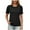 Black, variant on BangWanChi Women's Basic Solid Color Round Neck T-Shirt – Casual Short Sleeve Everyday Top