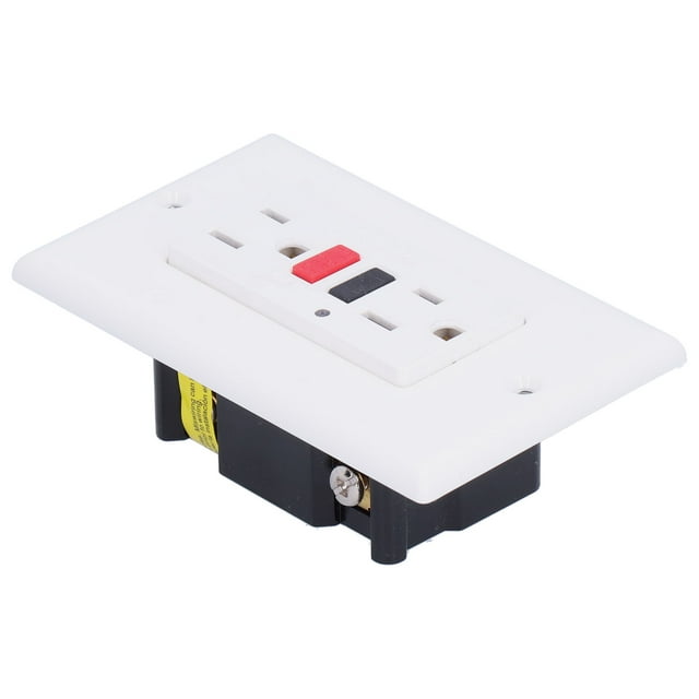 Wall Outlet, Independent Door Smart Leakage Socket Prevent Electric Shock Simple Quick Installation And Disassembly For Ground Fault Leakage Protection