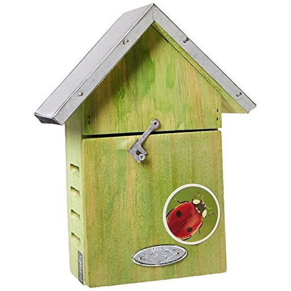 Esschert Design Ladybug House Wood White 8.8 Inch