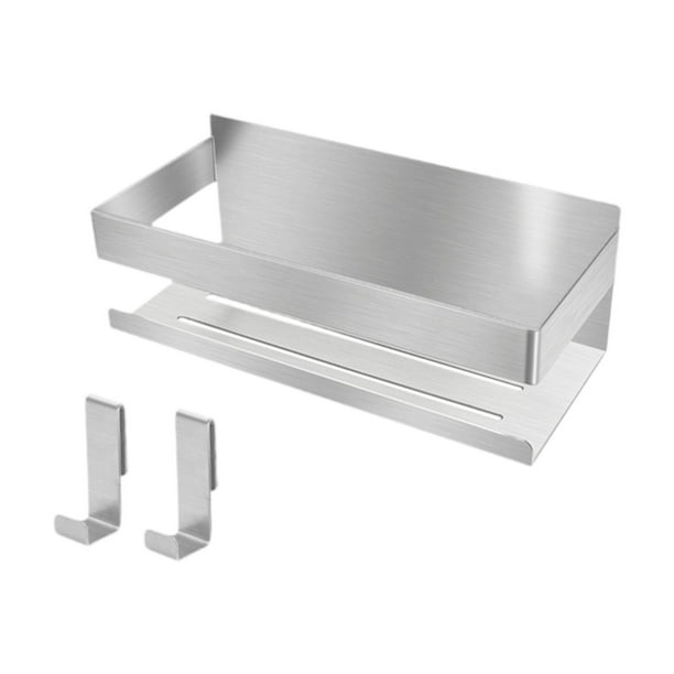 Estante de almacenamiento para baño Soledad acero inoxidable grande