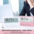 thumbnail image 3 of Living Room Desktop Digital Alarm Clock Plastic Countdown Timer Calendar Temperature Humidity Meter Low Noise Home Supplies White Type 1, 3 of 9